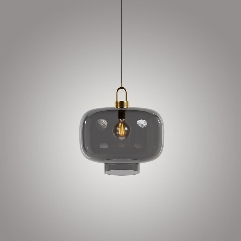 Baku Glass Pendant - Smoke image